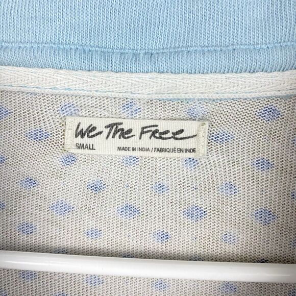 Free People We The Free Alex Tee Multicolor Mixed Print Size S Boho Retro - Picture 7 of 11